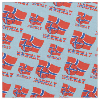 Norwegischer Fußballball und Flagge Stoff