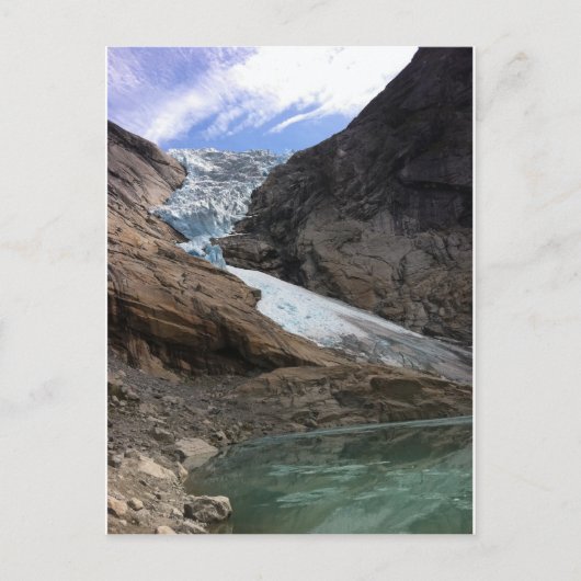 Norwegischer Gletscher Postkarte (Vorderseite)