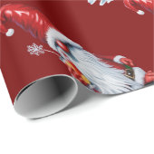 Norwegischer Gnome mit Cranberry Juice Cocktail Geschenkpapier (Rolleneckpunkt)