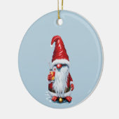 Norwegischer Gnome mit Cranberry Juice Cocktail Keramik Ornament (Links)