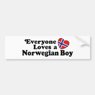 Norwegischer Junge Autoaufkleber