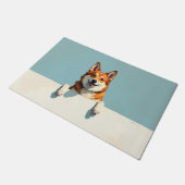 Norwegischer Lundehund Fußmatten Kunst Fußmatte (Schrägansicht)
