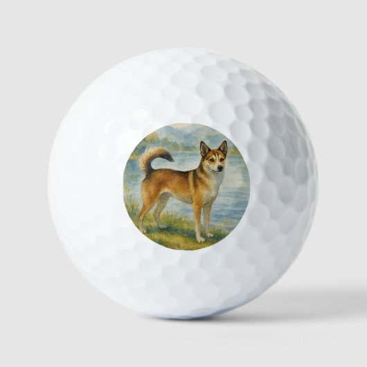 Norwegischer Lundehund Golfball (Vorderseite)