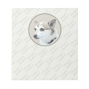 Norwegischer Lundehund Malerei - Originale Hunde K Notizblock