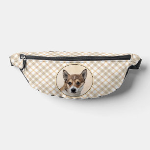 Norwegischer Lundehund Malerei Originale Hunde Kun Bauchtasche