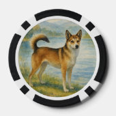 Norwegischer Lundehund Pokerchips (Rückseite)
