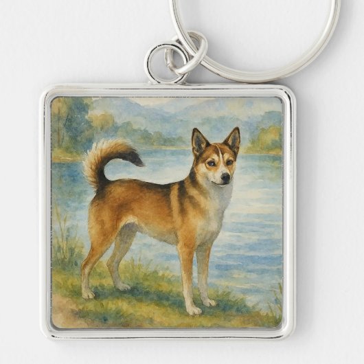 Norwegischer Lundehund Schlüsselanhänger (Vorne)