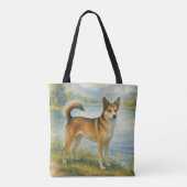 Norwegischer Lundehund Tasche (Rückseite)
