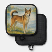 Norwegischer Lundehund Topflappen (Vorderseite/Rückseite)