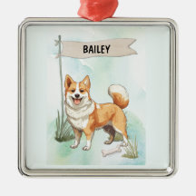 Norwegischer Lundehund Wasserfarbe Personalisierte