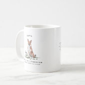 Norwegischer Lundehund-Wasserfarbhund | Monogramm Kaffeetasse (Vorderseite Links)
