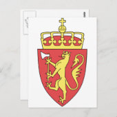 Norwegischer Offizieller Wappen-Heraldry-Symbol Postkarte (Vorne/Hinten)