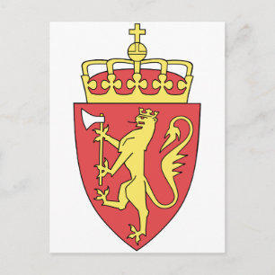 Norwegischer Offizieller Wappen-Heraldry-Symbol Postkarte