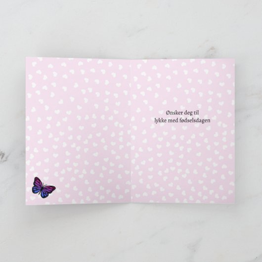 Norwegischer Rosa- und Lilatenname Karte (Innenseite)