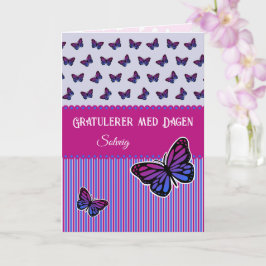 Norwegischer Rosa- und Lilatenname Karte