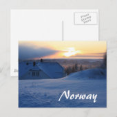 Norwegischer Schnee/Norwegen Postkarte (Vorne/Hinten)