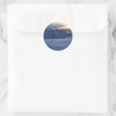 Norwegischer Schnee/Norwegen Runder Aufkleber (Tasche)