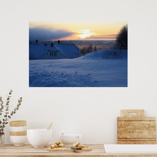 Norwegischer Schnee Poster (Küche)