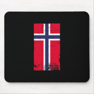 Norwegischer Stolz Reise Urlaub Norwegen Flagge  Mousepad