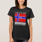 Norwegischer Stolz Skandinavien Norwegen Flaggenst T-Shirt (Vorderseite)