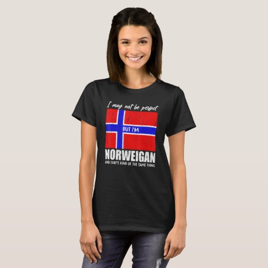 Norwegischer Stolz Skandinavien Norwegen Flaggenst T-Shirt (Vorne ganz)