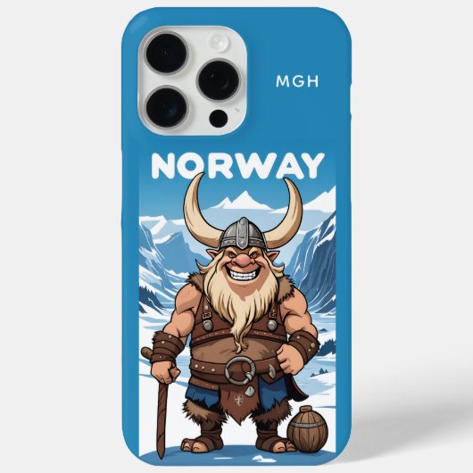Norwegischer Troll für benutzerdefinierte Monogram Case-Mate iPhone Hülle (Rückseite)