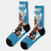 Norwegischer Troll für benutzerdefinierte Monogram Socken (Linkes Detail)