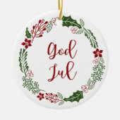 Norwegischer und schwedischer Heiligengott Jul Keramik Ornament (Vorne)