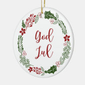 Norwegischer und schwedischer Heiligengott Jul Keramik Ornament (Links)