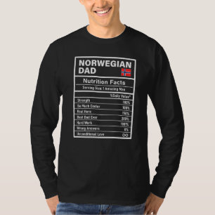 Norwegischer Vater Ernährung Fakten Vatertag T-Shirt