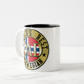 Norwegischer Vater Zweifarbige Tasse (Vorderseite Links)