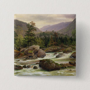Norwegischer Wasserfall, 1840 Button