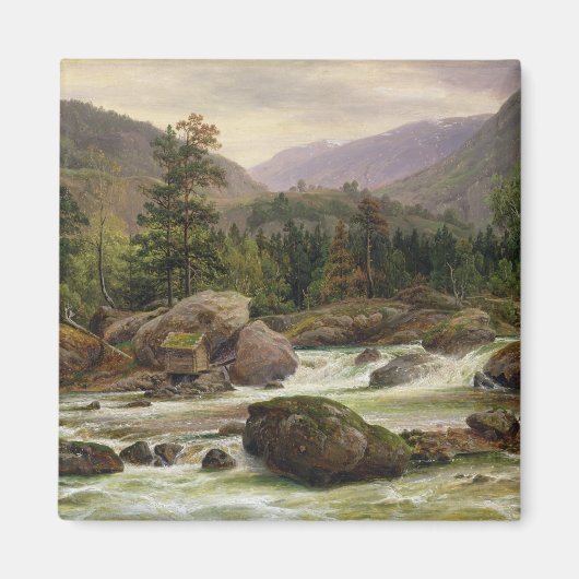 Norwegischer Wasserfall, 1840 Magnet (Vorne)