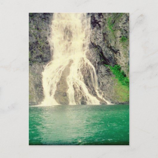 Norwegischer Wasserfall 2 Postkarte (Vorderseite)