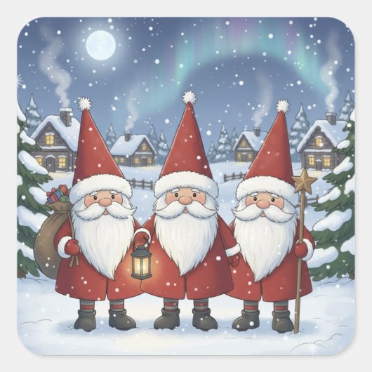Norwegischer Weihnachts-Nisse, Aufkleber (Vorderseite)