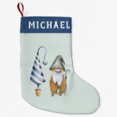 Norwegischer Weihnachtsgnome| Monogramm Kleiner Weihnachtsstrumpf (Vorderseite)