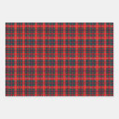 Norwegischer Weihnachtssüßer Roter Karierter Schne Geschenkpapier Set (Vorderseite 2)