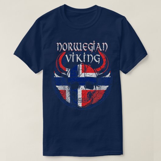 Norwegischer Wikingerschädel T-Shirt (Design vorne)