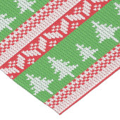 Norwegisches alpines Weihnachtsbaum-Muster Kurzer Tischläufer (Ecke)