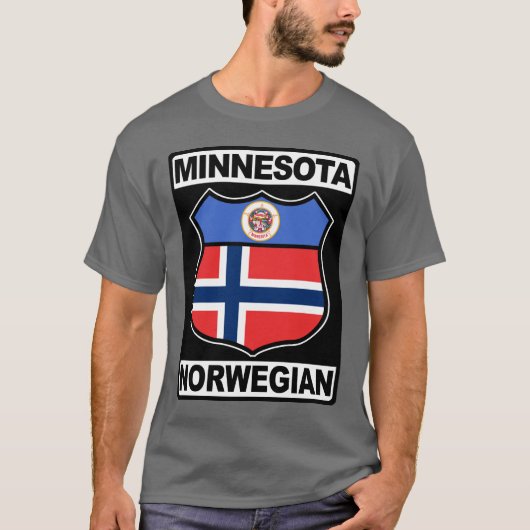 Norwegisches amerikanisches T-Shirt Minnesota (Vorderseite)