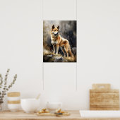 Norwegisches Buhund Hund Art Print Poster (Küche)