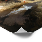 Norwegisches Buhund Hund Art Print Poster (Ecke)