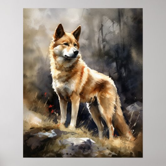 Norwegisches Buhund Hund Art Print Poster (Vorne)