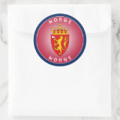 Norwegisches Coat of Arms Circle Shape Runder Aufkleber (Tasche)