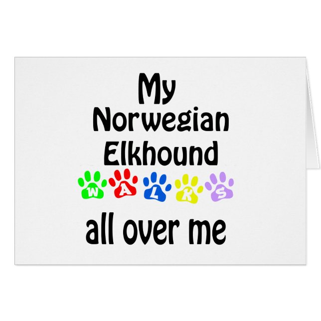 Norwegisches Elkhound Walking Design (Vorderseite (Horizontal))