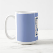 Norwegisches Erbe J Monogramm - Blau Kaffeetasse (Links)
