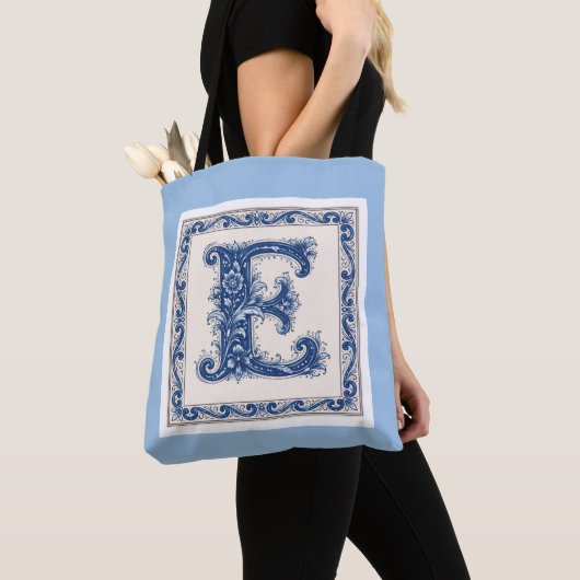Norwegisches Erbe Monogramm-Blau Tasche (Von Nahem)