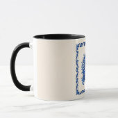 Norwegisches Erbe Monogramm-Blau Tasse (Links)