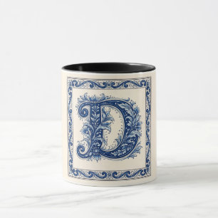 Norwegisches Erbe Monogramm-Blau Tasse
