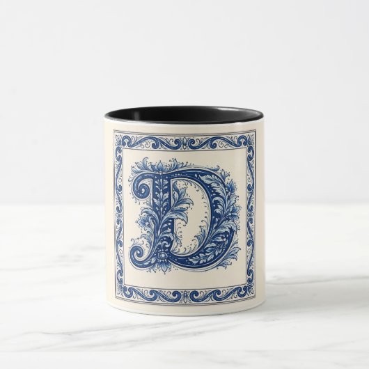 Norwegisches Erbe Monogramm-Blau Tasse (Zentrum)